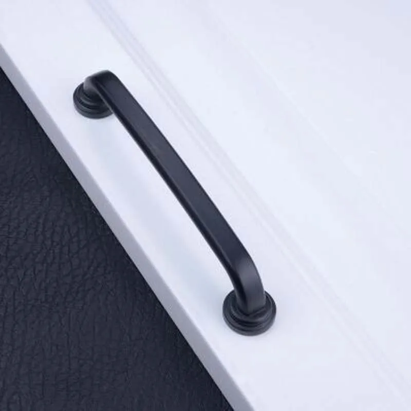 rustico vintage black furniture hardware handle black kitchen cabinet wardrobe handle 128mm black dresser cupboard pull 5