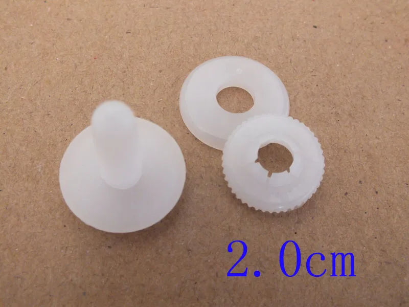 20mm WHITE PLASTIC TOY JOINTS FOR DOLL  joints with washer for doll materias--50sets