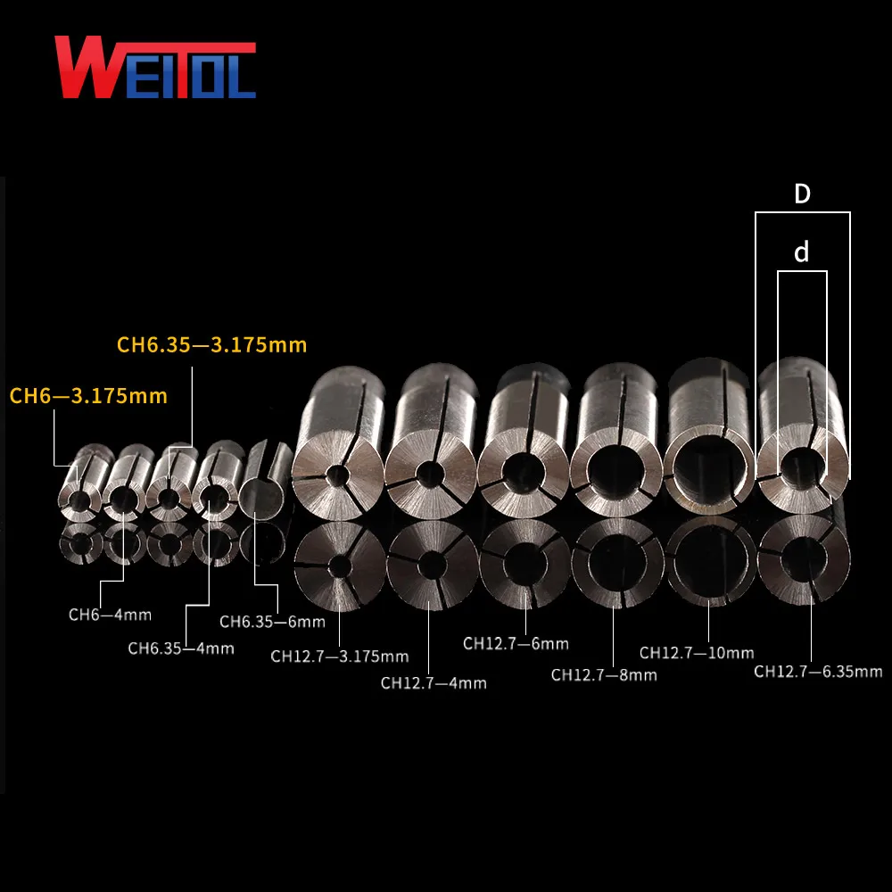 WeiTol  1 pcs CNC machine solid carbide end mill adapter,conversion sleeve milling cutter chuck Universal engraving machine part