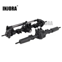 INJORA RC coche delantero trasero recto eje completo para 1:10 RC Crawler Axial SCX10 II 90046 90047 piezas de mejora