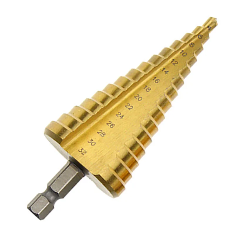 4-32 มม.จับตรง groove spiral groove ขั้นตอน taper สำหรับบิตโลหะความเร็วสูงเหล็กเจาะไม้เครื่องมือ