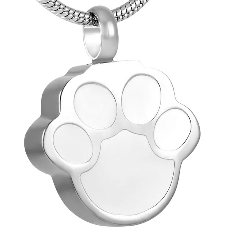 

IJD8155 Paw Shaped Memorial Necklace Hot Selling Cremation Pendant Funeral Jewelry - Dog/ Cat Ashes Container Lockets Urn