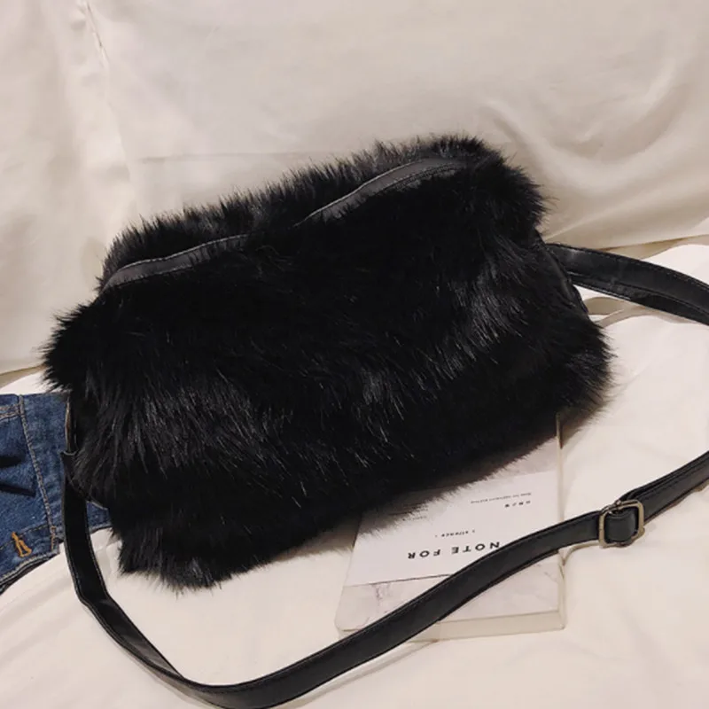 CrossBody Bag Autumn Winter Warm Handbags For Women Brand Female Faux Fur Shoulder Bags Big Large Capacity Bolsa Feminina