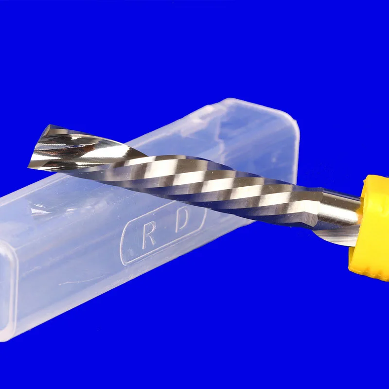 Sinistra A Spirale Fresa 3.175 millimetri 4 millimetri 6 millimetri 8 millimetri Shank 1 Flauto Router Bit Imbottiture Taglio In Metallo Duro CNC Fresa Strumento di Accessori