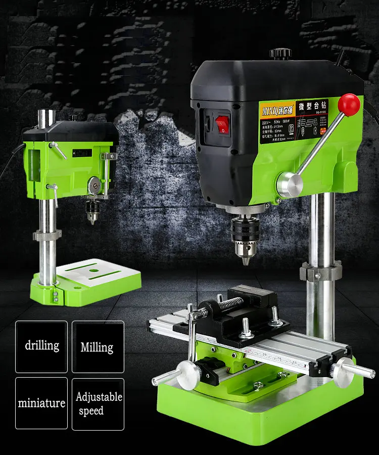 

220V 680W mini bench drill high-speed precision drilling Easy milling machines, machining tool holding prayer beads range 1-13mm