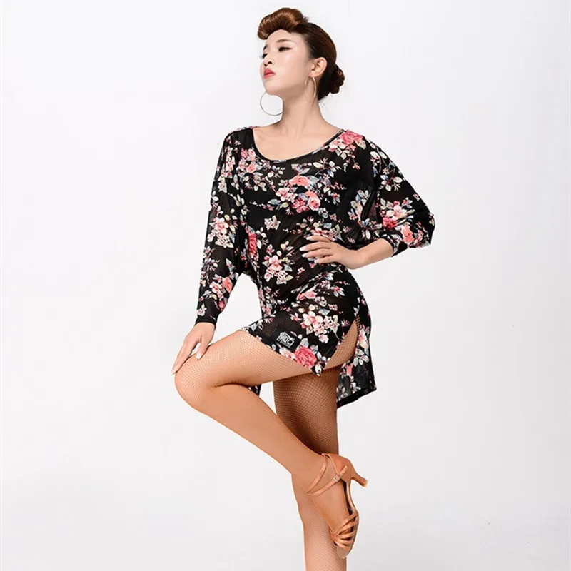 

sexy print latin dance dress women latin dress rumba cha cha dress latin salsa dress modern dance costume latin dance wear