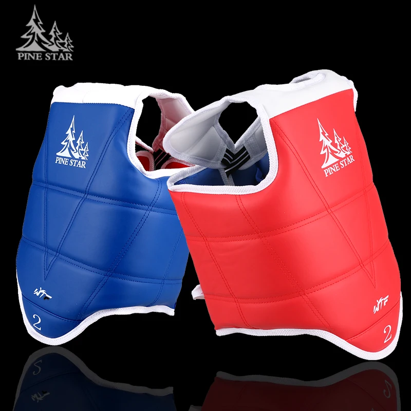 

Pine Star Sang Moo Sa WTF TaeKwonDo Solid Reversible Chest Protector Guard Adult kids Body Vest Protective guard Back Protector