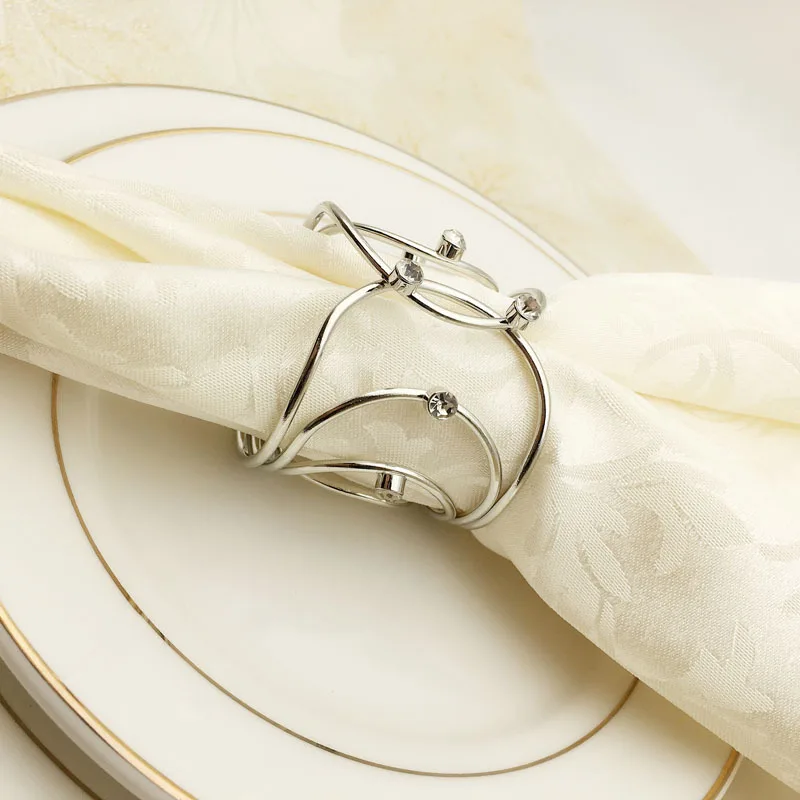 Western Napkin Ring for Model Room, Cloth Circle, Simple, Modern, 6Pcs