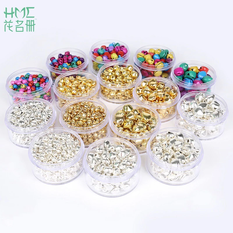 6mm 8mm 10mm 12mm 14mm mezcla/oro/plata Color hierro cascabeles colgantes DIY Material artesanía campanas de Navidad accesorio de Año Nuevo