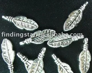 FREE SHIPPING 450pcs Tibetan silver tiny leaf charms 17mm A189