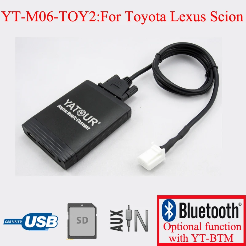 

Автомобильный CD-плеер Yatour M06 (PRO) USB SD AUX интерфейс для 4Runner Land criuser Corolla Camry Highlander