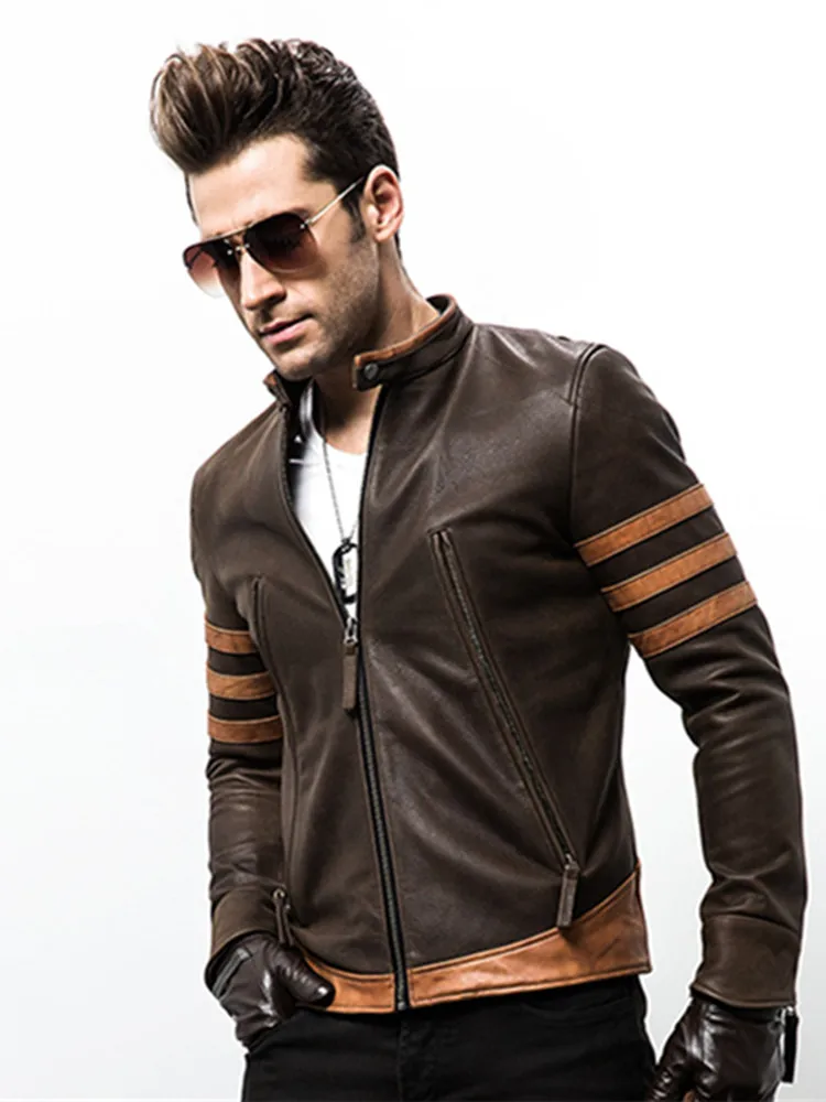 

2022 Zippers Jacket Mens High-end Wolverin PU Leather Motorcycle Leather Logans Bomber Jacket Casual Outwearr Mans Coats Jacket