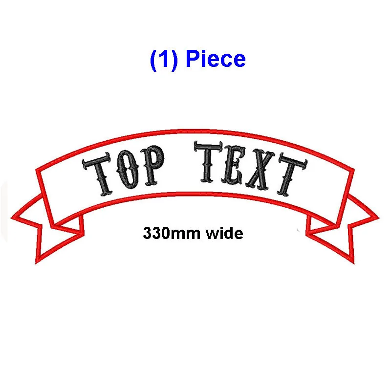 1PC 330MM Wide CUSTOM TOP SEW ON MOTORCYCLE EMBROIDERED MC ROCKER PATCH BIKER VEST CUT