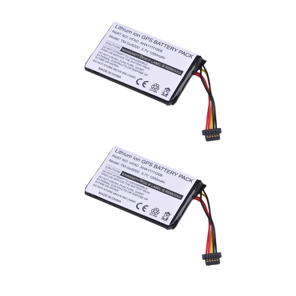 Tectra 2pcs 1200mAh AHA11111008 VFAD GPS Battery for TomTom 4FL50 4FL60 Go 5000 GO 5100 Go 6000 GO 6100 PRO TRUCK 525 Battery