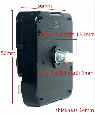 Meccanismo orologio da parete, movimento orologio silenzioso quarzo con asse 22mm per quadrante fino a 10mm, kit meccanismo orologio con lancette orologio da parete per riparazione o creazione DIY Meccanismo orologio da parete, movimento orologio silenzioso quarzo con asse 22mm per quadrante fino a 10mm, kit meccanismo orologio con lancette orologio da parete per riparazione o creazione DIY