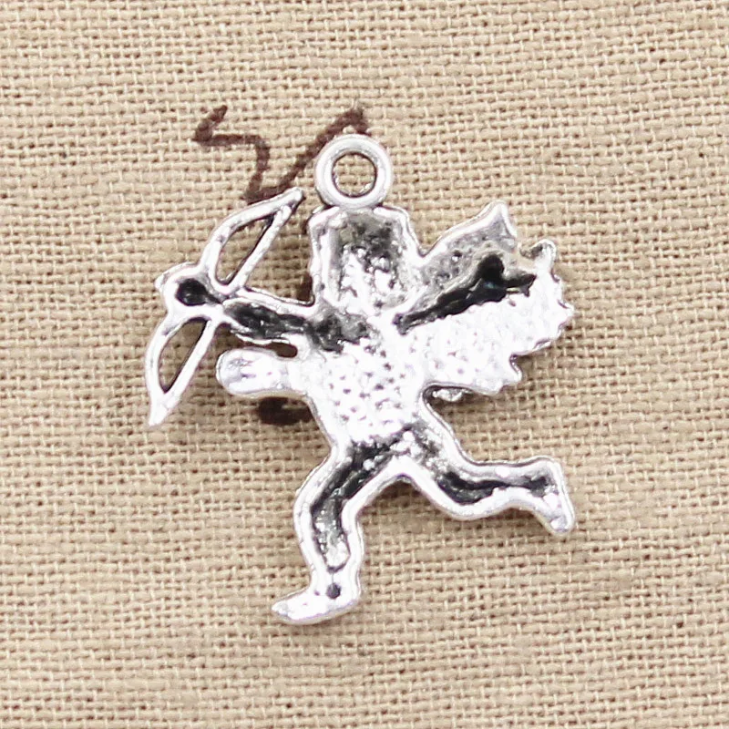 6pcs Charms Love Angel Cupid 29x26mm Antique Tibetan Pendant Findings Accessories DIY Vintage Choker Handmade Jewelry