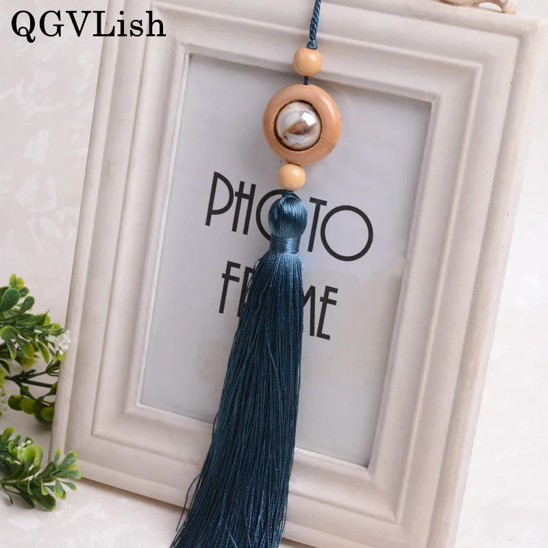 

QGVLish 10Pcs Marble Ball Small Cord Tassel Fringe Curtain Accessories DIY Valance Stage Cushion Sofa Table Flag Key Tassels