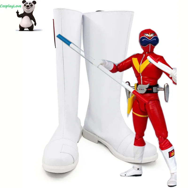 

CosplayLove Super Sentai Cosplay Shoes Himitsu Sentai Gorenger Akaranger Cosplay Shoes Boots For Halloween Christmas