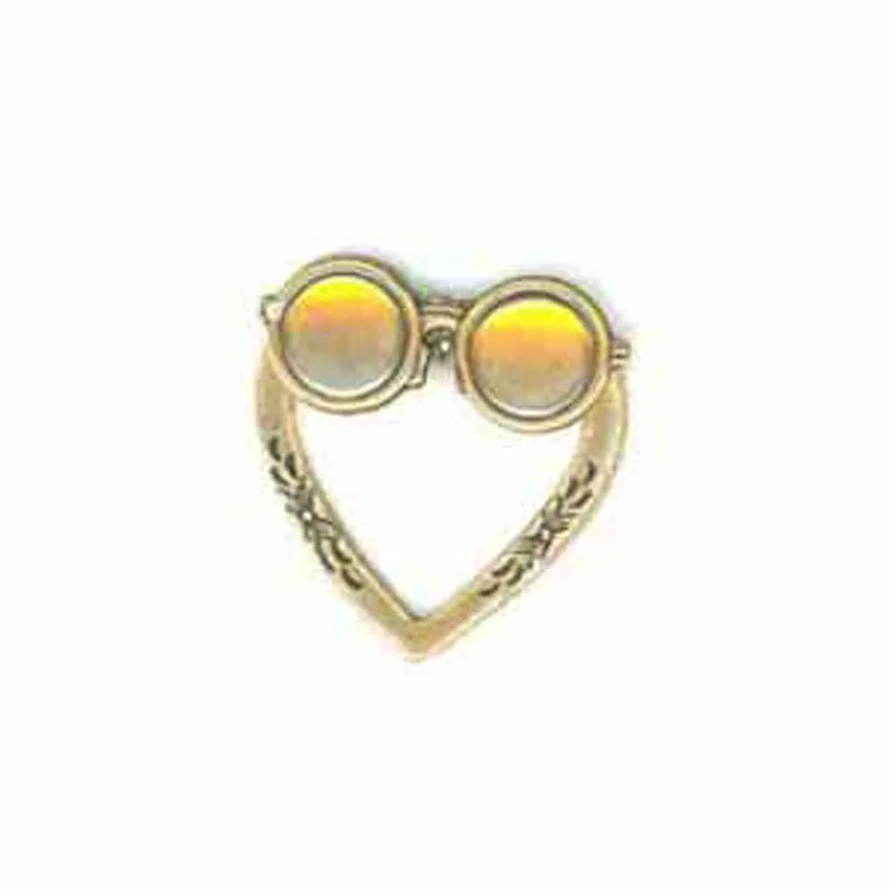 

Vintage antique color yellow cateye stones metal charm eyeglasses goggles holder pin brooch ornament jewelry accessory 6pcs lot