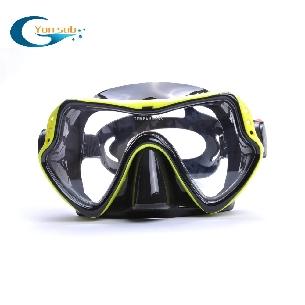 YONSUB Underwater Anti Fog Scuba Diving Mask 100% Liquid Silicone Snorkeling Mask Swimming Goggle Water Sports Equipment