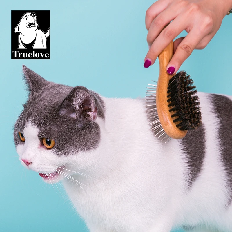 Truelove Pet Double-sided Brush Comb Stainless Steel Needle Bristles Hair Brush Grooming Competition Vacation Cat Dog TLK23131