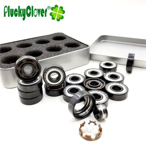 Imagen 2 del producto 16 Uds Original BSB rodamiento de velocidad suizo 608 bolas de cerámica blancas rápidas patines patinaje en línea monopatín BSB rodamiento Ceramica