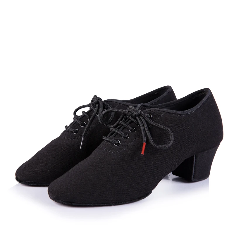 Sapatos de dança latina para mulheres, genuíno BD T1-b, Import Oxford Lace, calçados esportivos, salto preto para professor, 4,5 cm, lona genérica, masculino e feminino, atacado