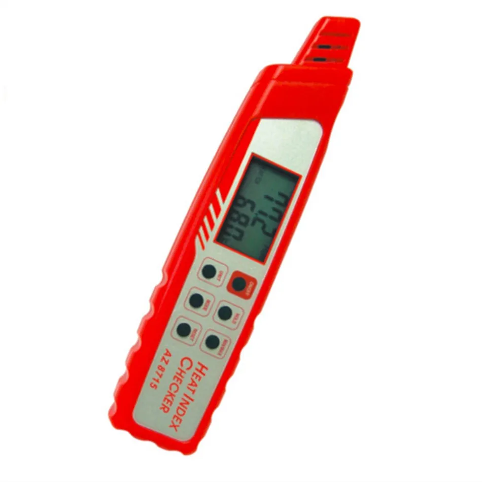 

AZ8715 Mini Pen Type Digital Heat Index Meter 0-50 Degree 0%-100%RH/ Heat Stroke Preventer Dew Point