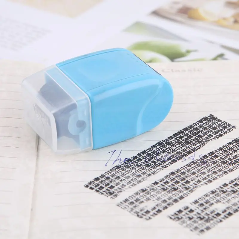 Identity Stamp Roller Seal Private Information Guarding Theft Prevention Masking Out Stamper For Information