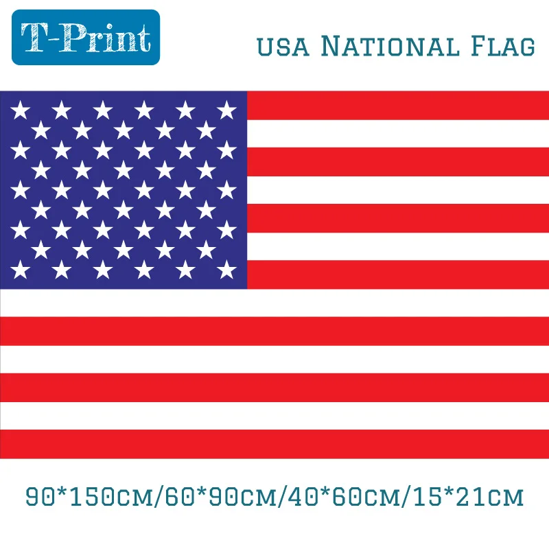 American Flag and Banner 90*150cm(3*5ft) 60*90cm 40*60cm Hanging Polyester Independence Day USA flag Flag Banner Decoration