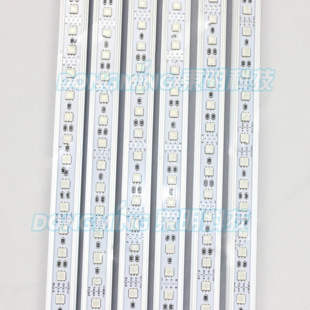 5pcs 1m 12V 72leds 100cm led luces strip light 5050 rgb led bar light indoor U aluminum profile PC milky/clear cover