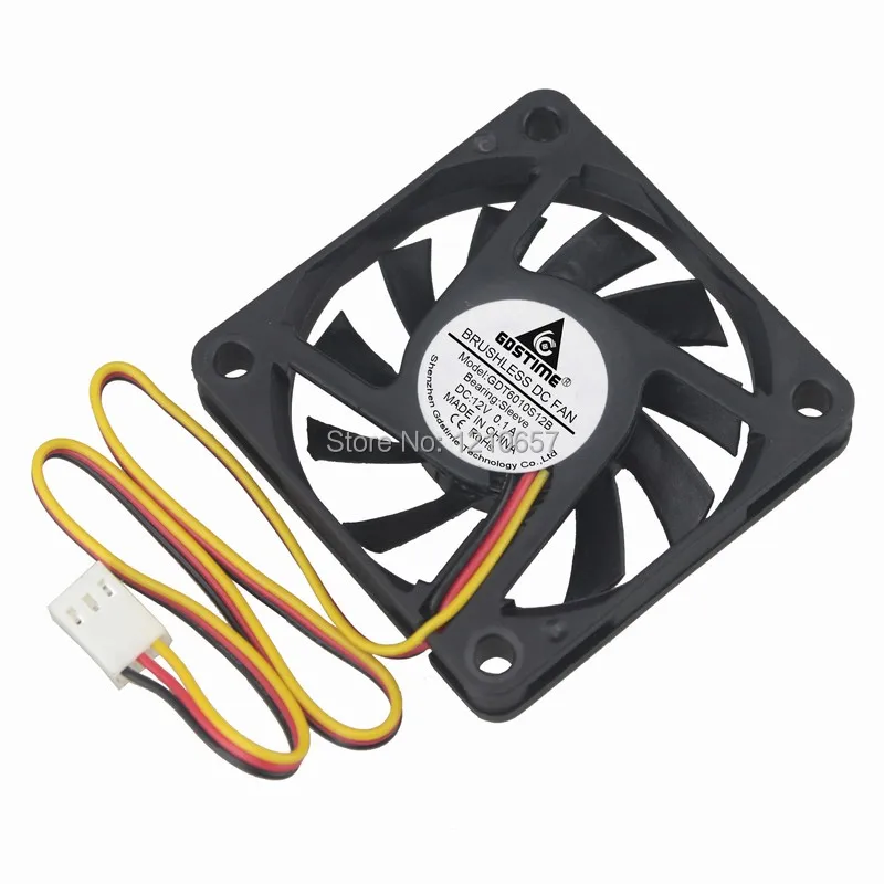 5PCS lot Gdstime 60mm 60x60x10mm 6010S 6cm DC 12V 3Pin PC Computer CPU Cooling Cooler Fan