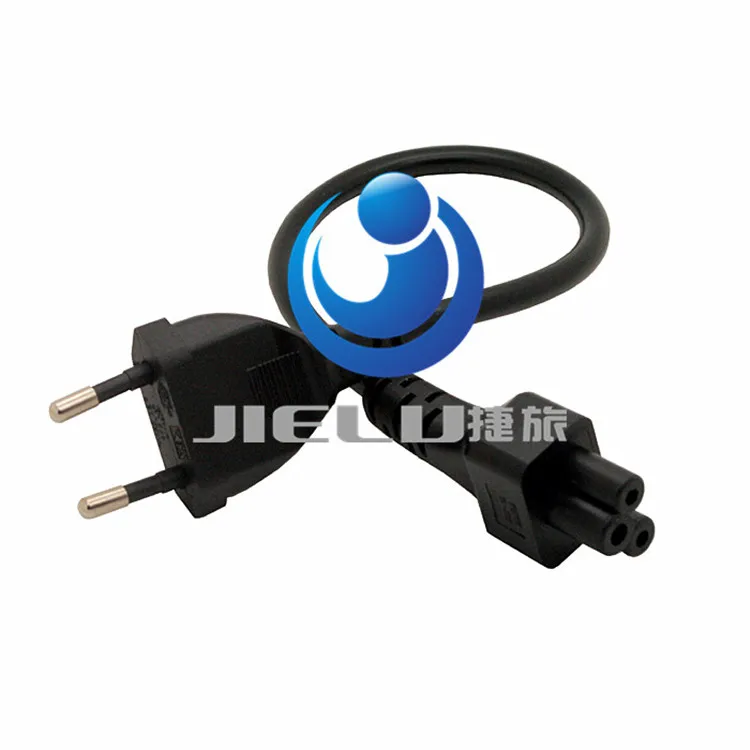 50PCS EU European Germany Power Extension Cable Cord  Euro  To Figure 8 IEC320 C5 For Notebook Power  Adaptor Cable Cord