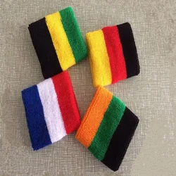 1Pcs Towel Striped Wristband Sport Sweatband Headband Badminton Padel Tennis Wrist Brace Carpal Tunnel Support Head Sweat Band