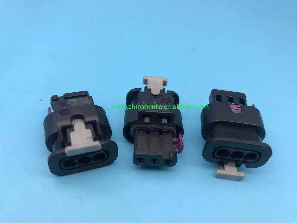 Free shipping 10 pcs 3 pin AMP auto electronic automotive waterproof connector 1718653-1 4F0973703A 4F0973703