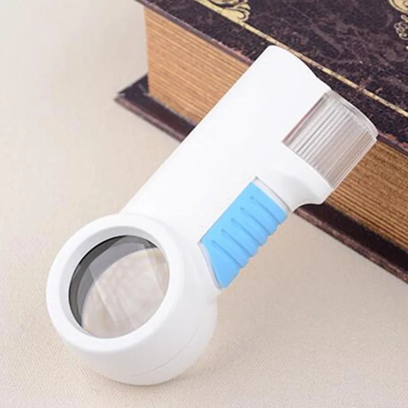 30X 38MM LED Illuminated Pocket Handheld Reading Newspaper Elderly People Magnifier Loupe Reading Glass