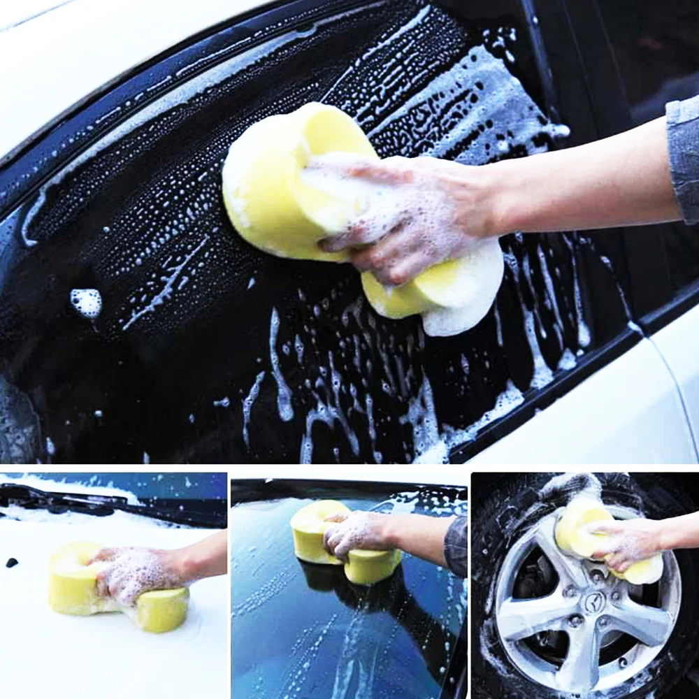 

5PCS Car Cleaning Sponge 23x11cm Large Size Car Wash Foam Sponge Car Styling Detailing Tool Random Color