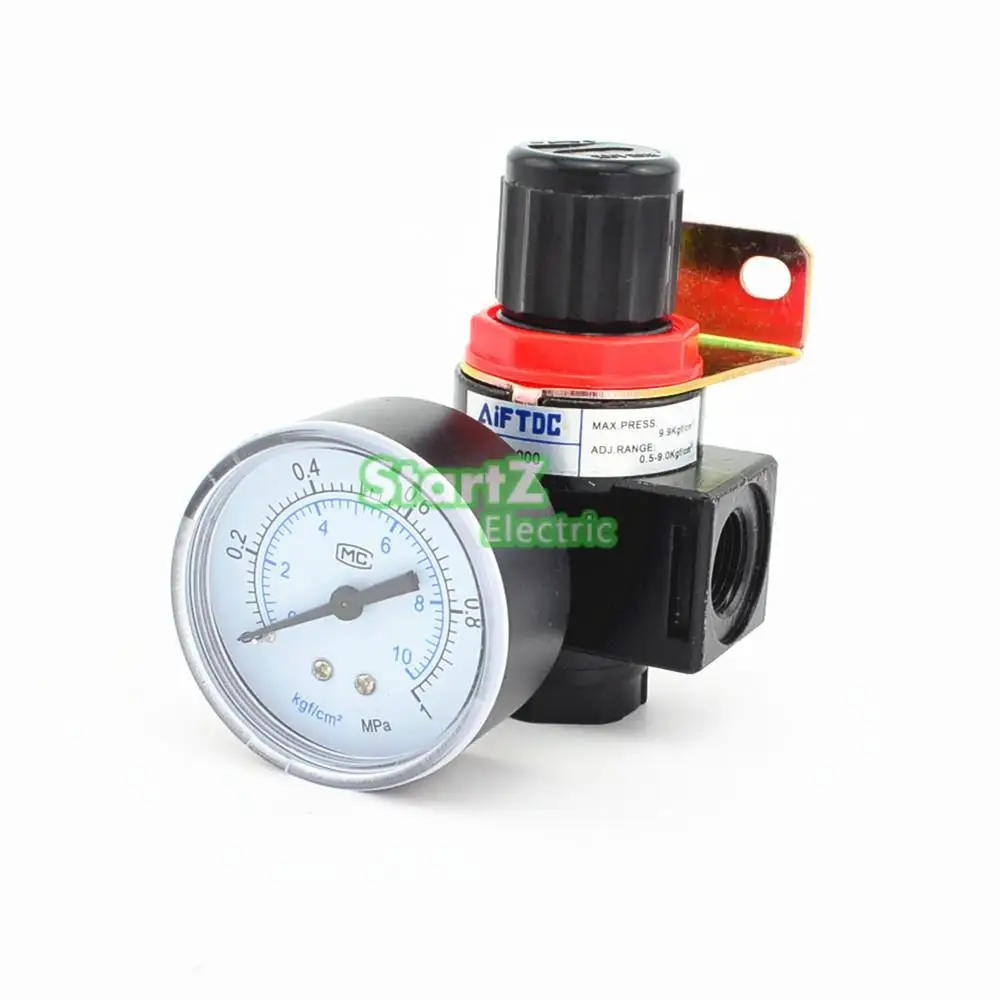 3/8'' Pneumatic Filter Regulator Air Source Treatment w 0-1MPa Gauge BR3000