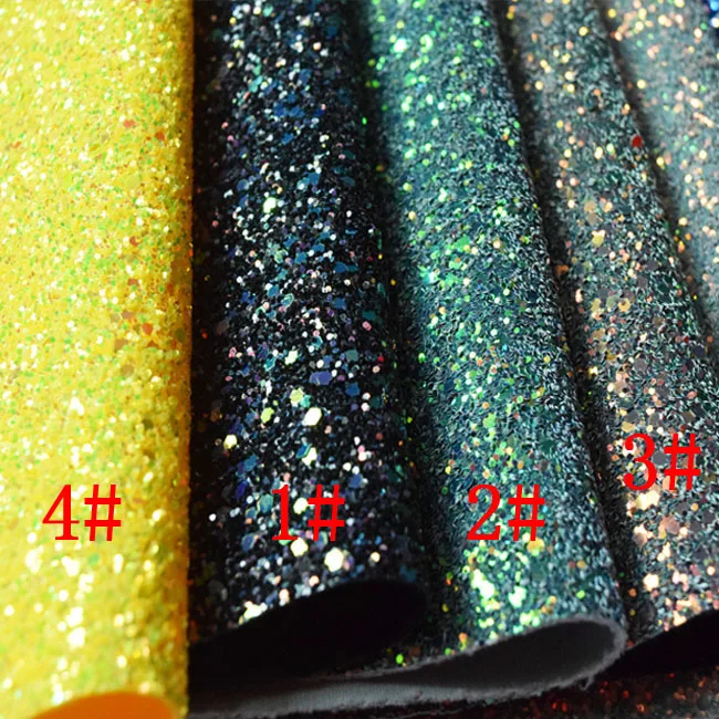 High-end Hot Fashion Six Sequins Glitter Pvc  Leather Material