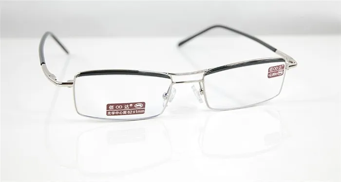Classic Men Titanium Alloy Blue Coated Lenses Business Double Bridge Reading Glasses +4.5 +5 +5.5 +6 +6.5 +7 +7.5 +8 to +12