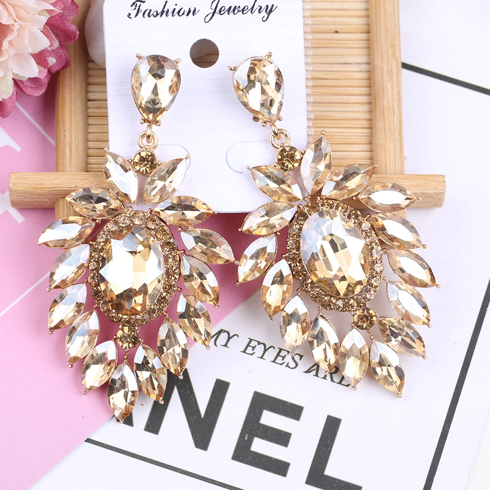 VEYO Crystal Dangle Earings Elegant Royal Retro Fashion Jewelry for Women Classic Pendientes New