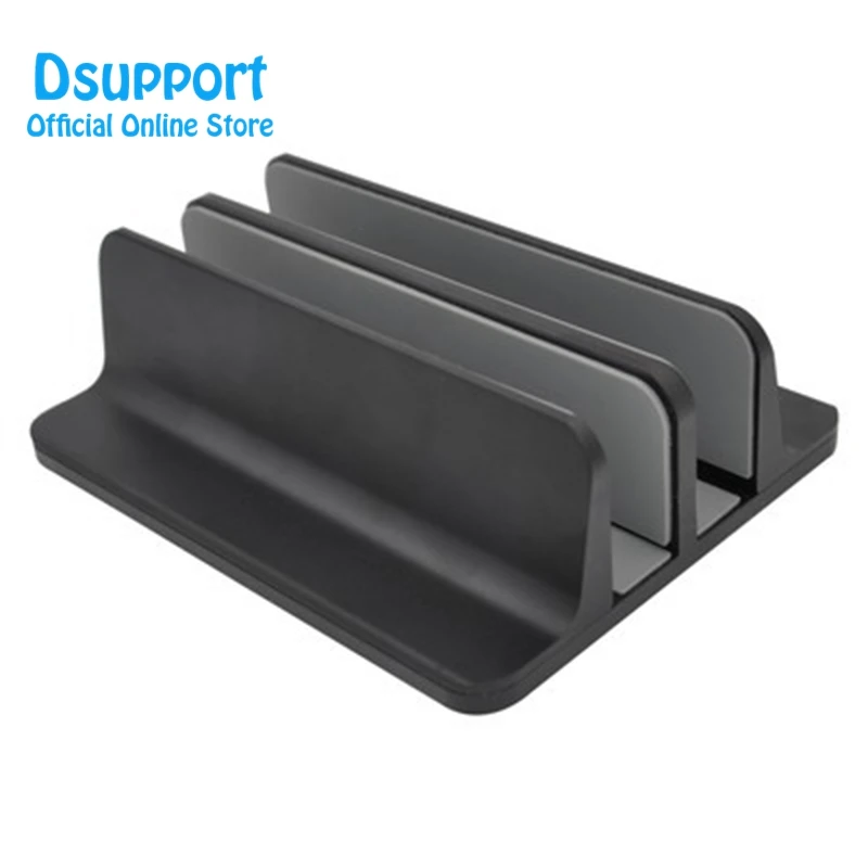 العمودي حامل كمبيوتر محمول 2 في 1 تصميم سطح المكتب الفضاء توفير حامل سمك قابل للتعديل حوض دعوى لجميع ماك بوك/سطح/ سامسونج