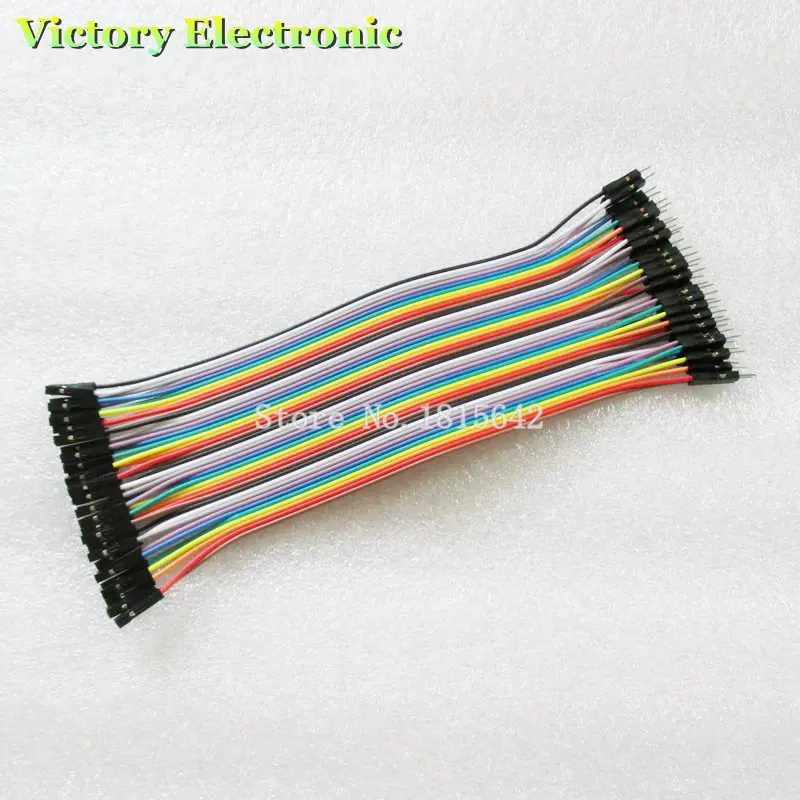 New 40pcs/1Row, 20cm 1P-1P Female To Male Jumper Wire Dupont Cable For Breadboard Wholesale Electronic