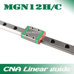 12mm Linear Guide MGN12 100 150 200 250 300 350 400 450 500 550 600 700 MM  Rail + MGN12H or MGN12C block 3d Printer CNC