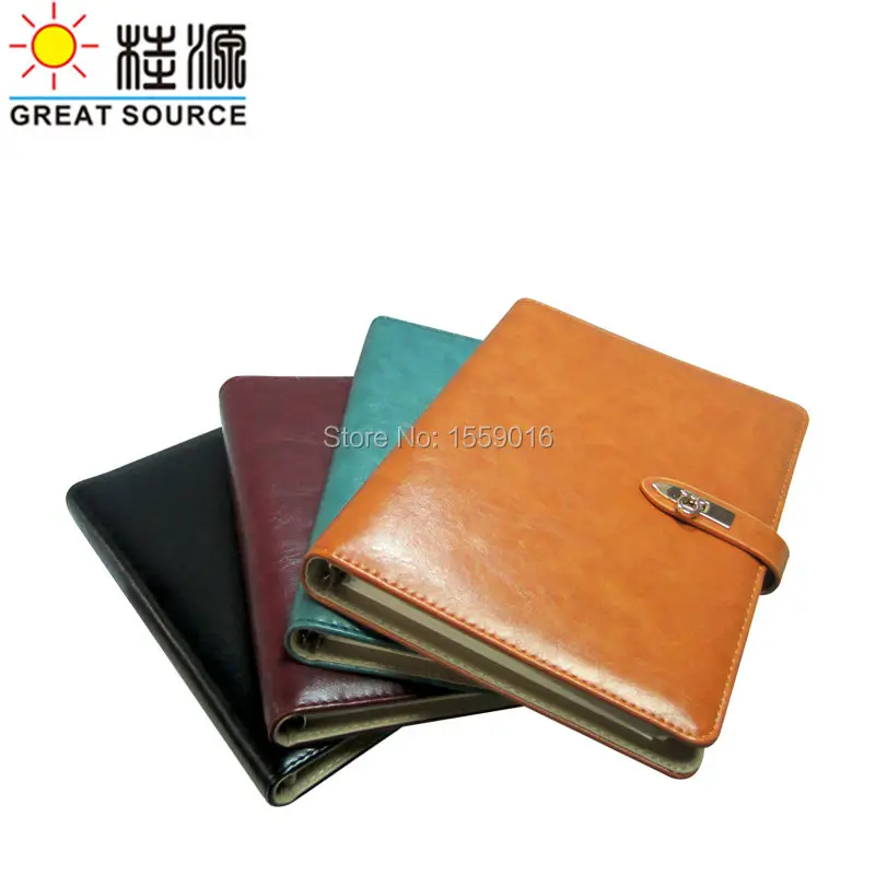 MQQ A5 Folder Cover Leather Organizers Office Academic Planner Loose Notebook Binder  Journal  For School Stationery Products