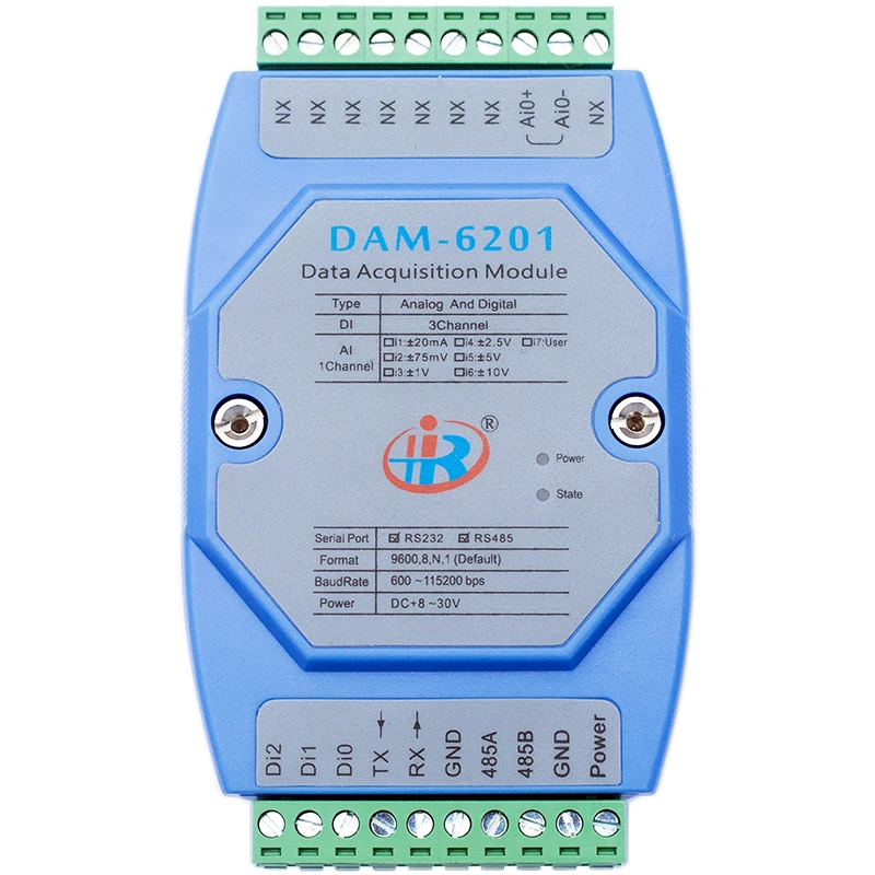 

DAM6201 Mixed Analog Digital Input Data Acquisition Module Modbus Voltage Current Converter
