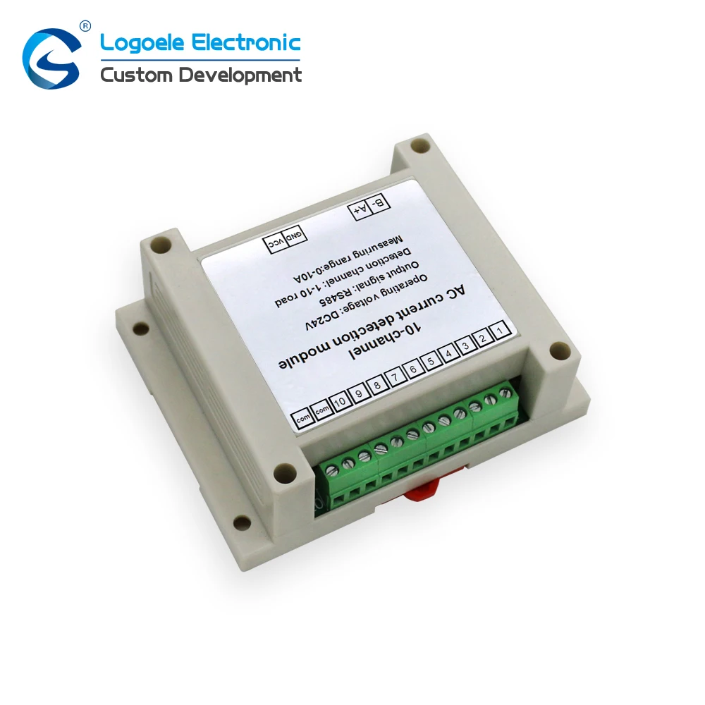 LOGOELE 10-channel AC Current Transmitter 485 Output Sensor Full-range Real-time Acquisition Detection Module