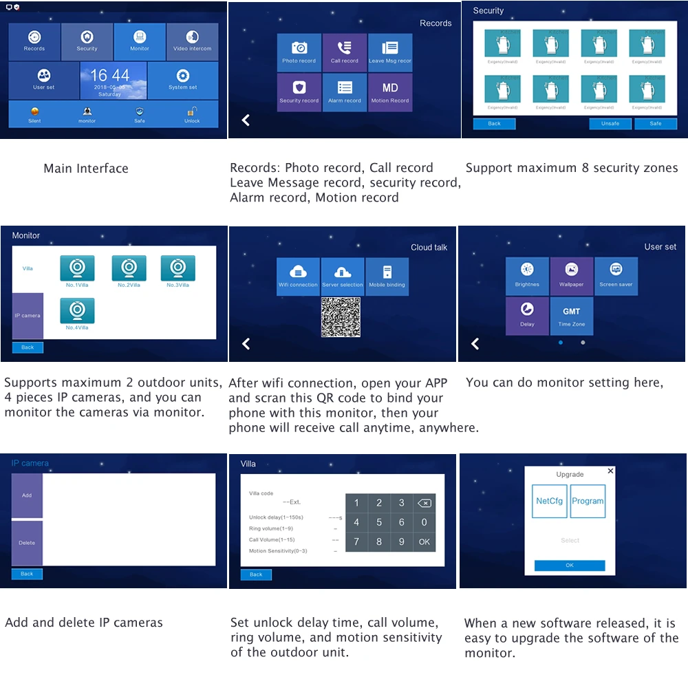HomeEye 720P WiFi IP Video Tür Telefon Video Intercom Startseite Access Control System Android/IOS APP Remote Entsperren bewegungserkennung