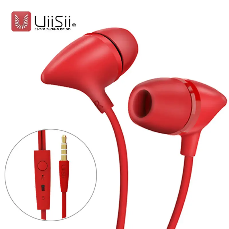 New In Ear Headphones with Microphone UiiSii C100 Portable Earphone Auriculares for iPhone /Xiaomi /Samsung MP3 Player PC