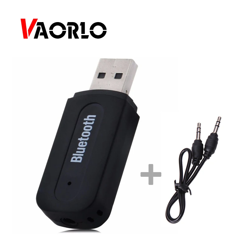 VAORLO 미니 휴대용 오디오 블루투스 수신기, 무선 USB 음악 어댑터, 자동차 AUX 홈 스피커 전화용 A2DP 동글, 3.5mm 잭